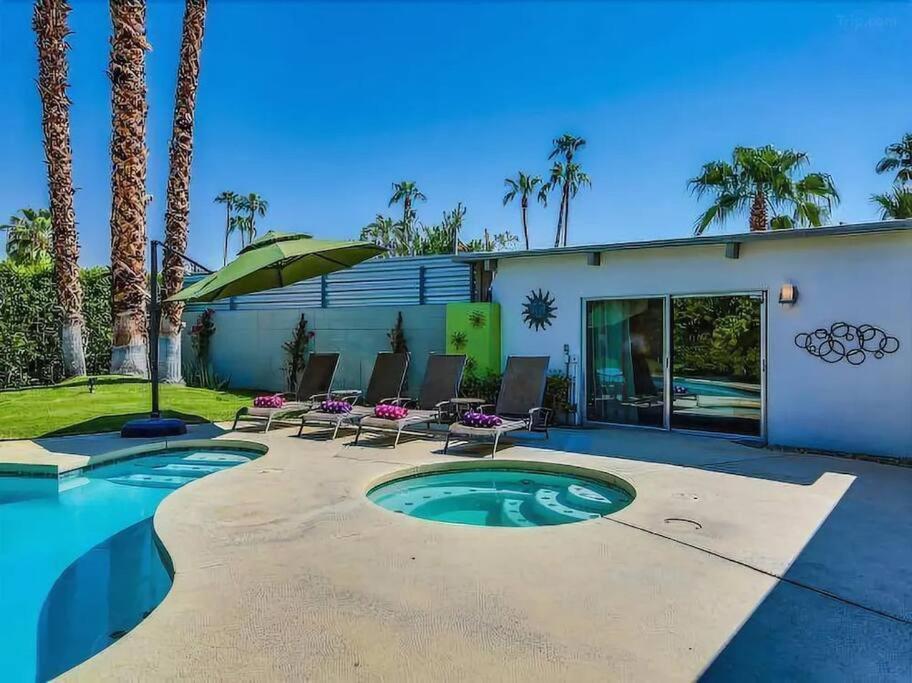 Serene 4 Bed 3 Bath Heated Pool Natural Backyard Heart Of Palm Springs Kültér fotó